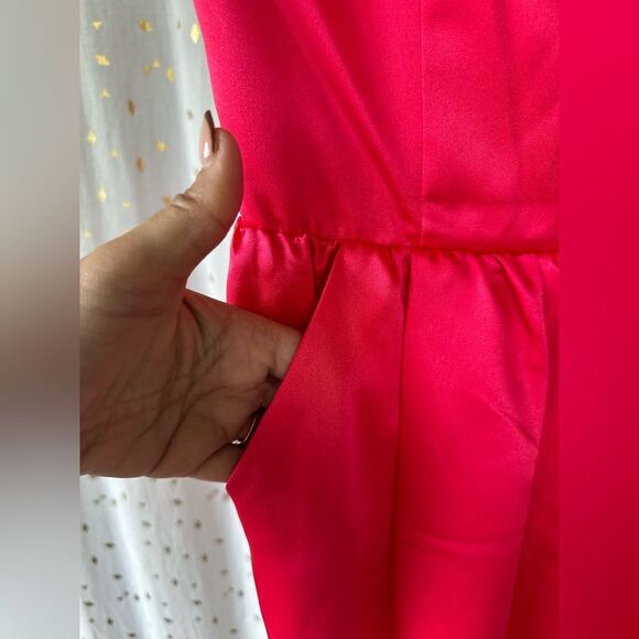 RACHEL Rachel Roy Meet Me In Montauk Strawberry Open Back Cocktail Mini Dress 2 - Picture 3 of 8